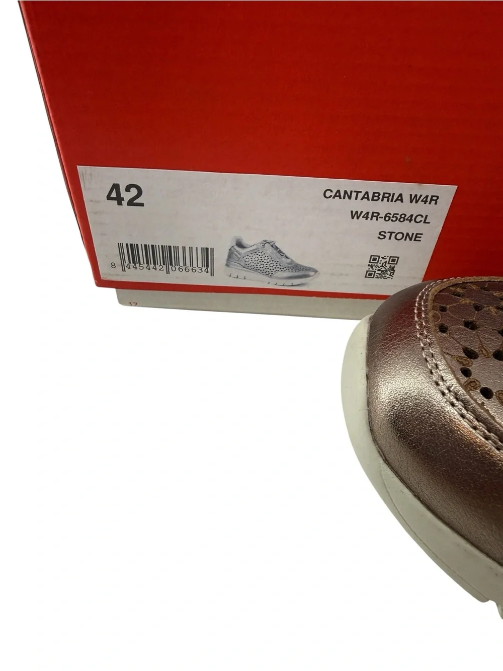 Pikolinos Cantabria W4R Perforated Leather Sneakers in Stone EUR 42 US 11.5 NIB